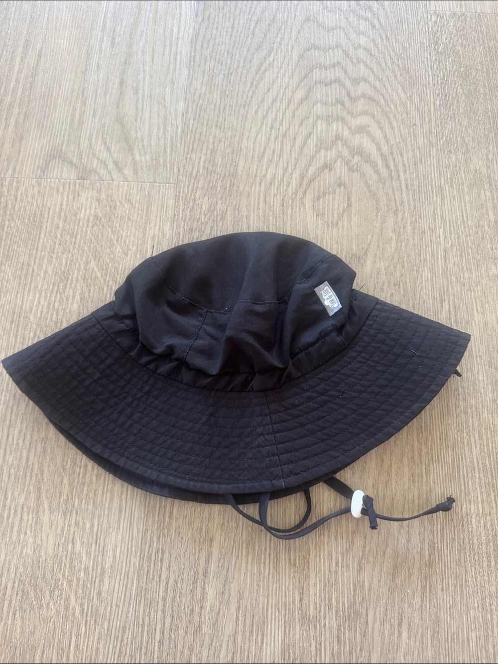 Jan & Jul UV Kids Black Sun Hat with Chin Cord